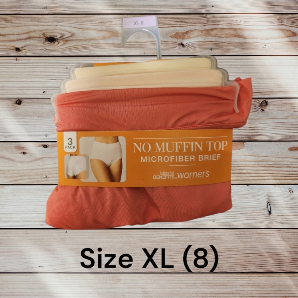 Warner's No Muffin Top Microfiber Briefs Set Of 3